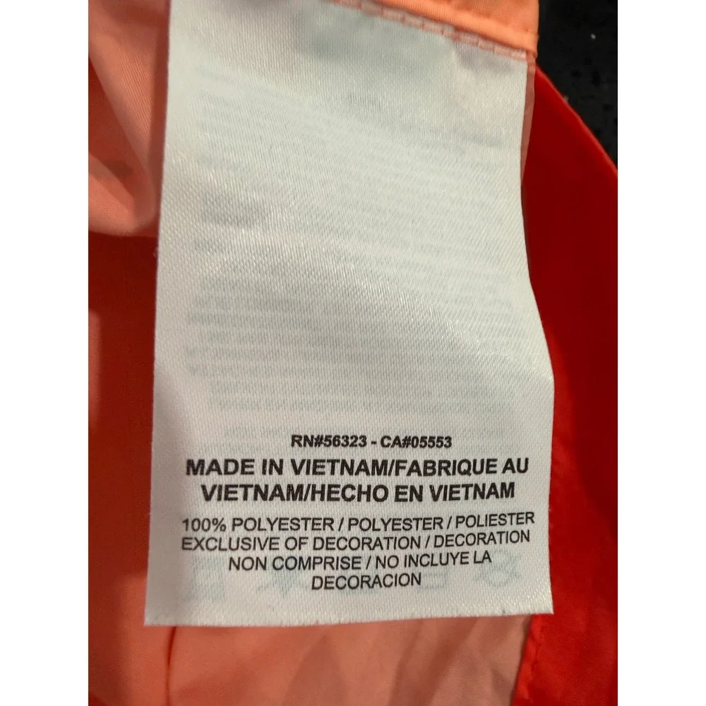 Nike Womens Orange Red Ombre Gradient Full Zip Running Vest Drawstring Small